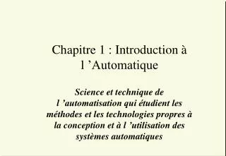 chapitre 1 introduction l automatique