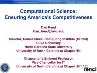 Computational Science: Ensuring America’s Competitiveness