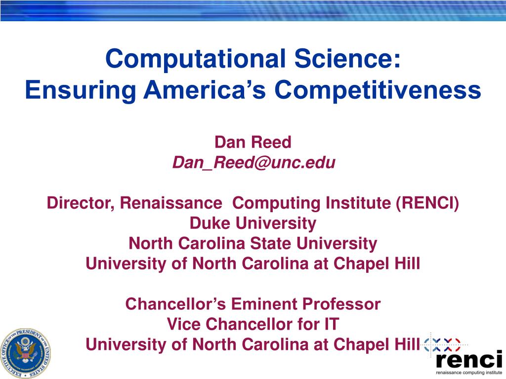 Science Competitiveness PPT - Computational Science: Ensuring America’s Competitiveness ...