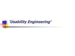 usability engineering