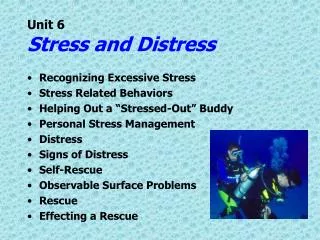 Unit 6 Stress and Distress