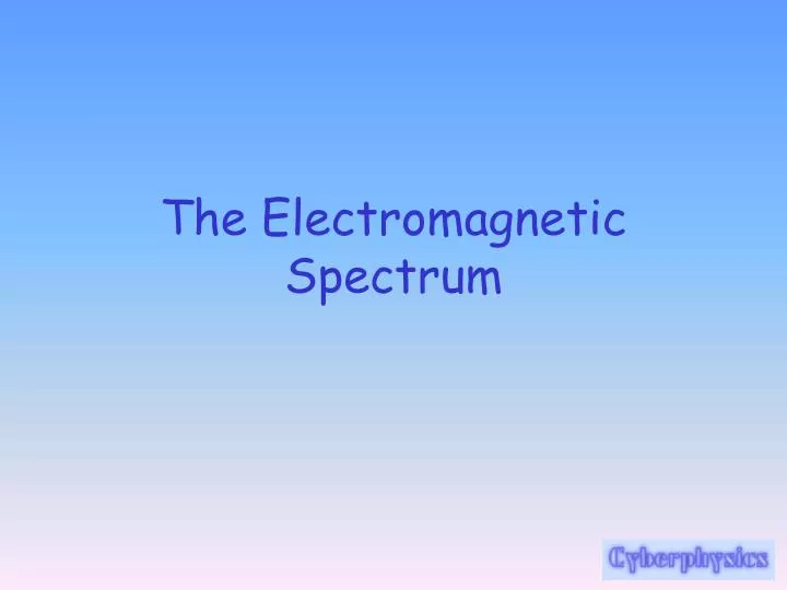 the electromagnetic spectrum