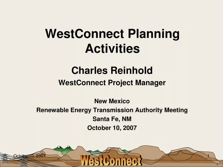 westconnect planning activities