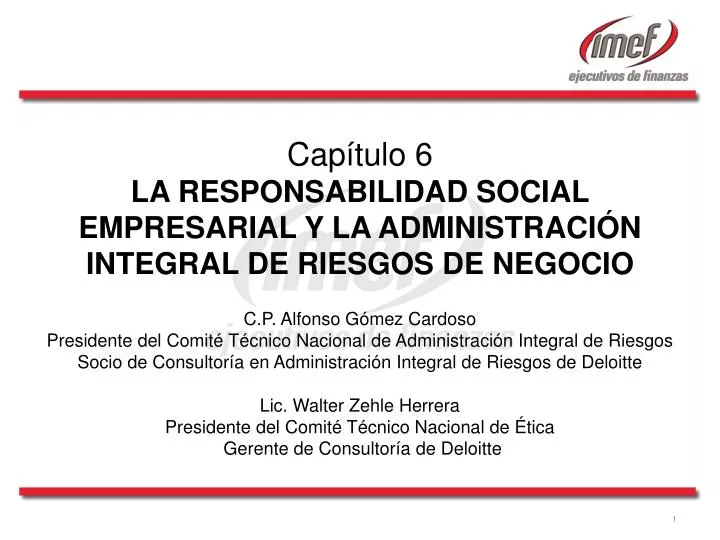 cap tulo 6 la responsabilidad social empresarial y la administraci n integral de riesgos de negocio