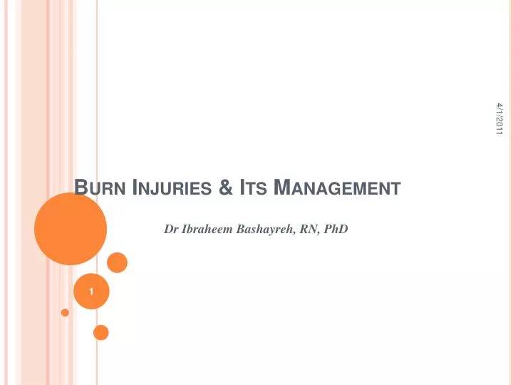 burn injuries its management