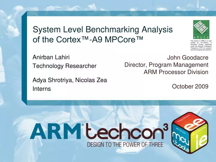 system level benchmarking analysis of the cortex a9 mpcore