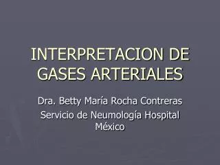 interpretacion de gases arteriales