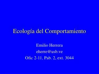 ecolog a del comportamiento