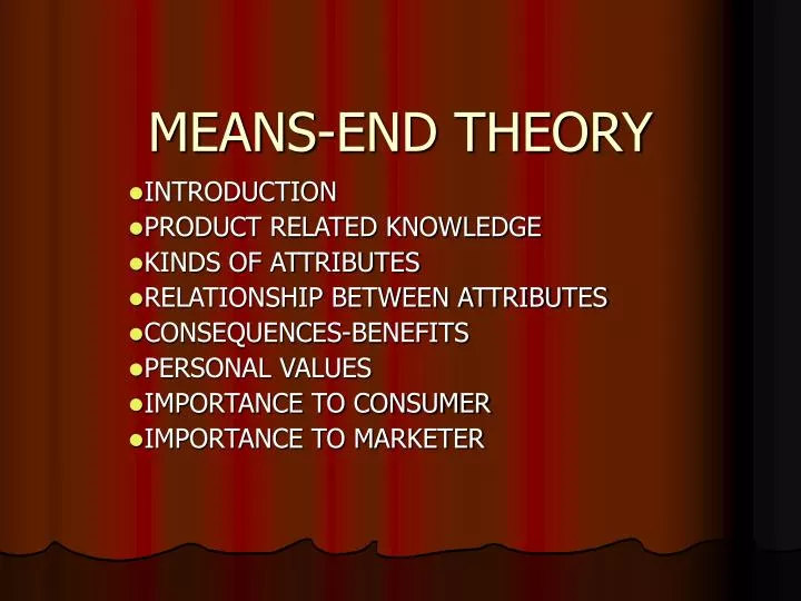 means end theory