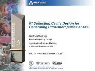 Rf Deflecting Cavity Design for Generating Ultra-short pulses at APS
