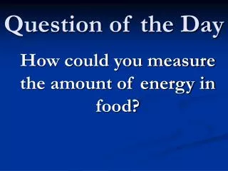 question of the day