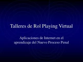 talleres de rol playing virtual