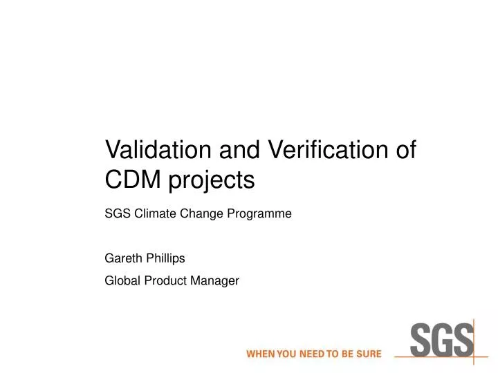 validation and verification of cdm projects