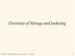 Overview of Storage and Indexing - slide 1