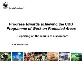 Progress towards achieving the CBD Programme of Work on Protected Areas