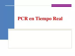 pcr en tiempo real