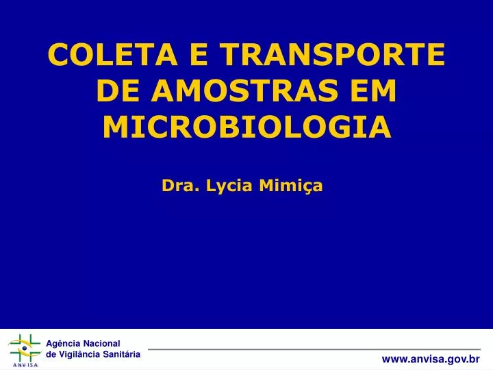 coleta e transporte de amostras em microbiologia