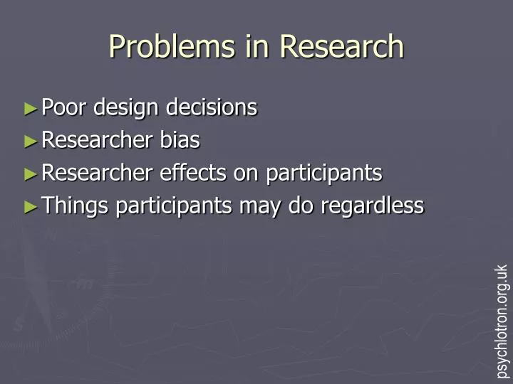 problems in research