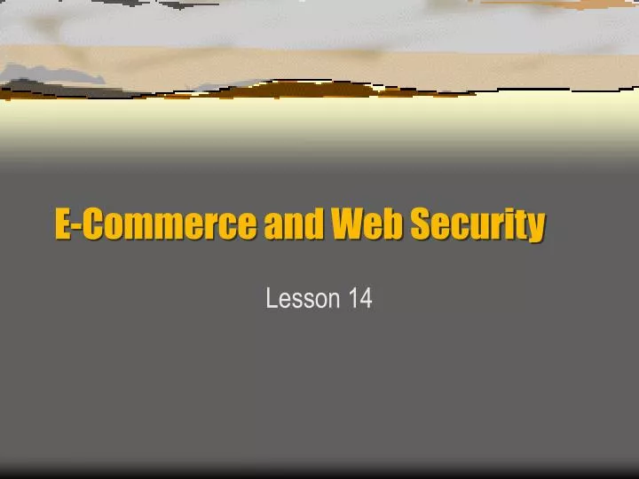 e commerce and web security