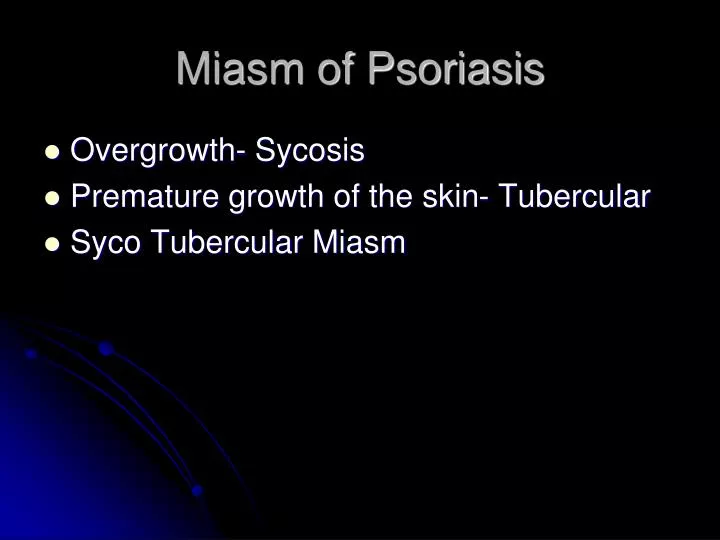 miasm of psoriasis