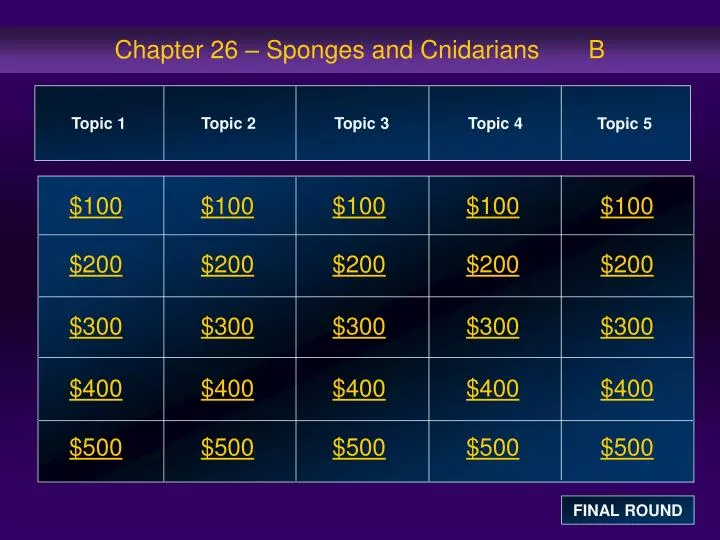 chapter 26 sponges and cnidarians b