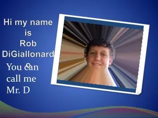 Rob's Powerpoint about ME