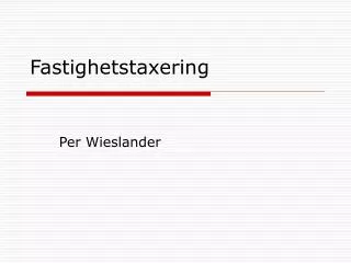 fastighetstaxering