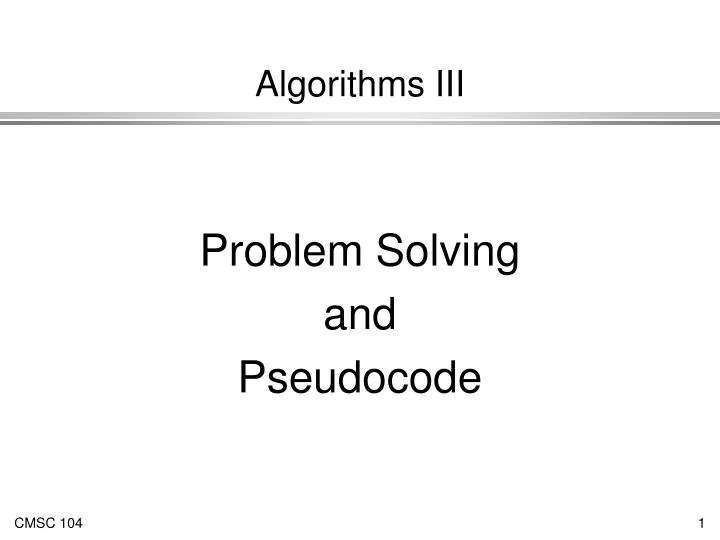 algorithms iii