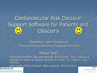 Cardiovascular Risk Decision Support Software for Patients and Clinicians