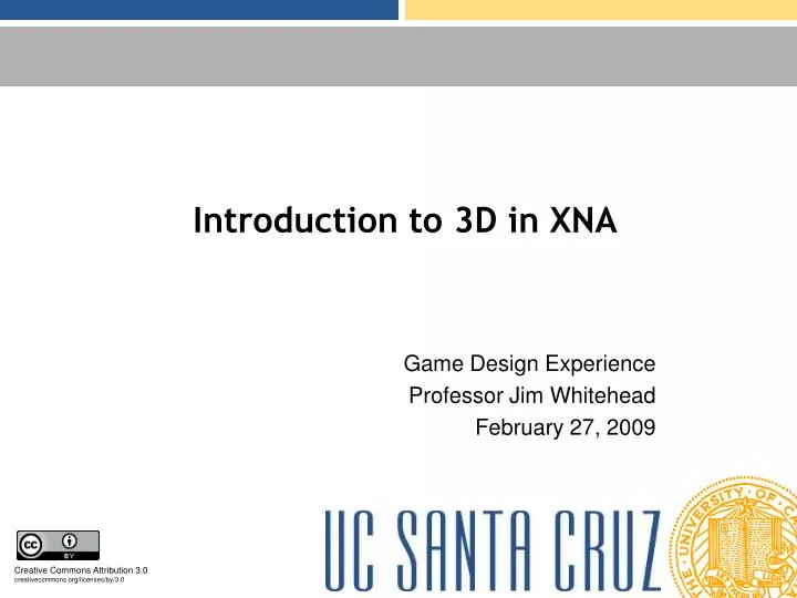 introduction to 3d in xna