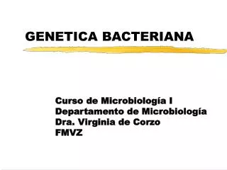 genetica bacteriana