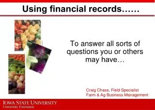 Using financial records……