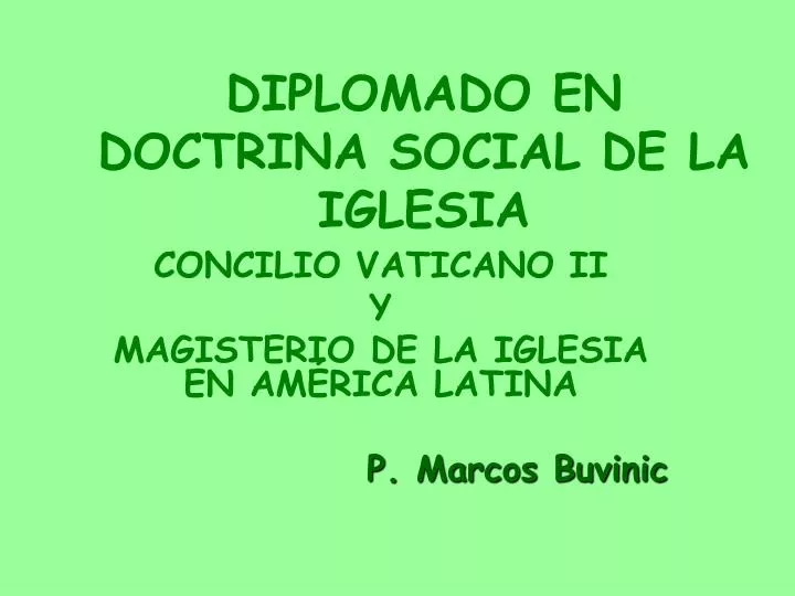 diplomado en doctrina social de la iglesia