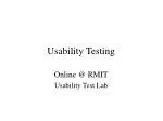 Usability Testing - slide 1