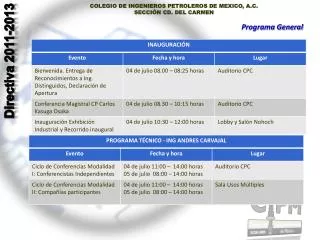 programa general