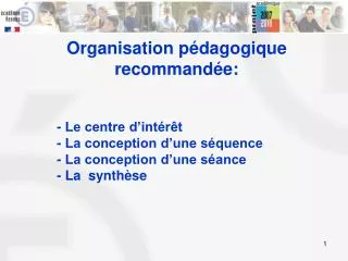 le centre d int r t la conception d une s quence la conception d une s ance la synth se