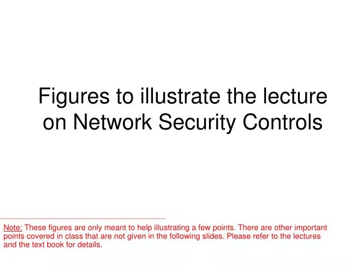 figures to illustrate the lecture on network security controls