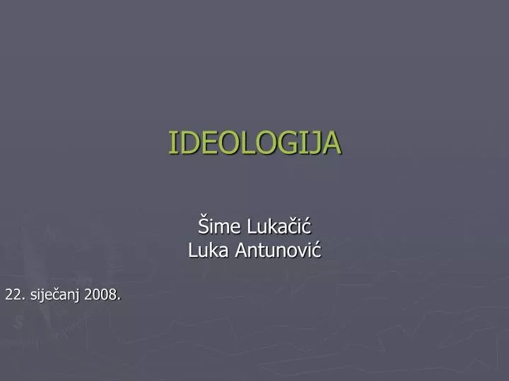 ideologija