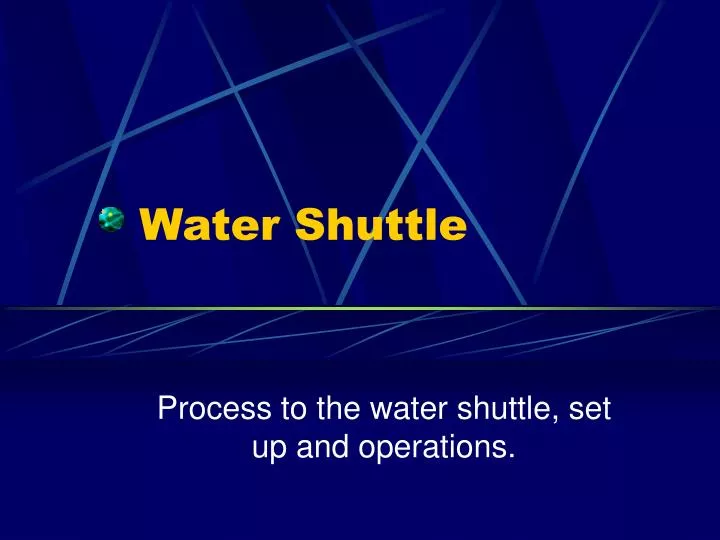water shuttle