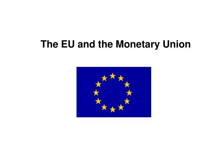 the eu and the monetary union