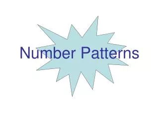 Number Patterns