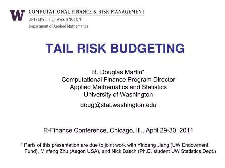 tail risk budgeting