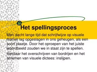 het spellingsproces