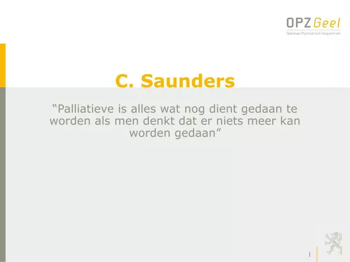 c saunders