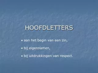 hoofdletters