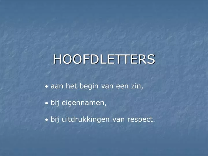 hoofdletters