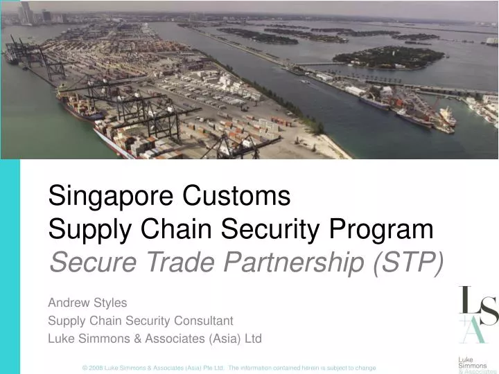 singapore customs supply chain security program secure trade partnership stp