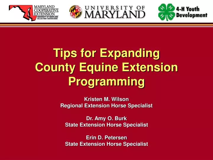 tips for expanding county equine extension programming