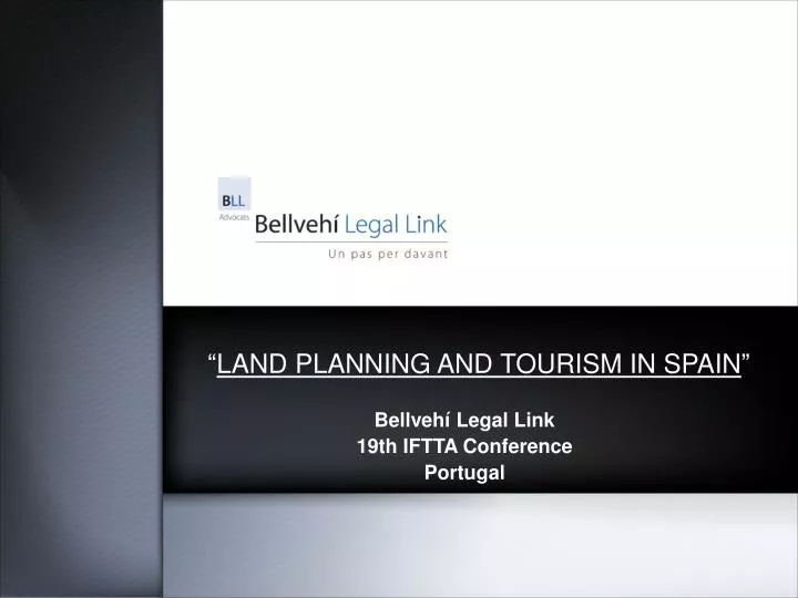land planning and tourism in spain