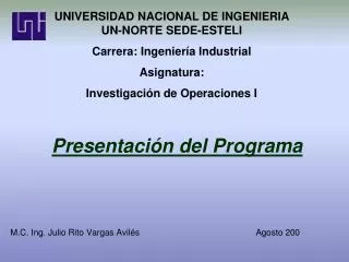 presentaci n del programa